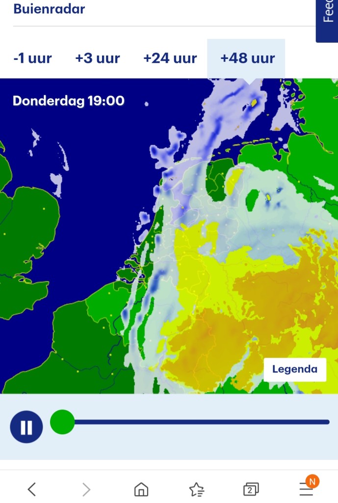 Weerwoord Buienradar 24 uur vooruit stuk?